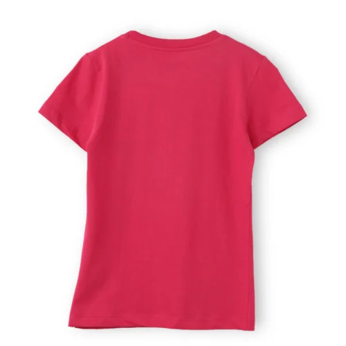 Girls Cotton T-Shirt | Paradise Beach | Bright Rose Pink | 7-14Y