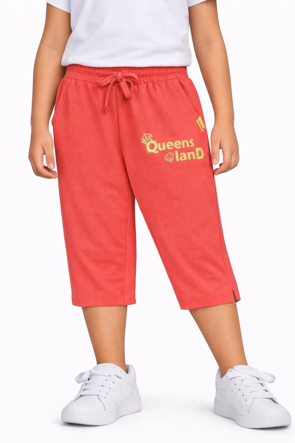 Red capri pants Girls Cotton Capri Pants | Red | 7-14Y