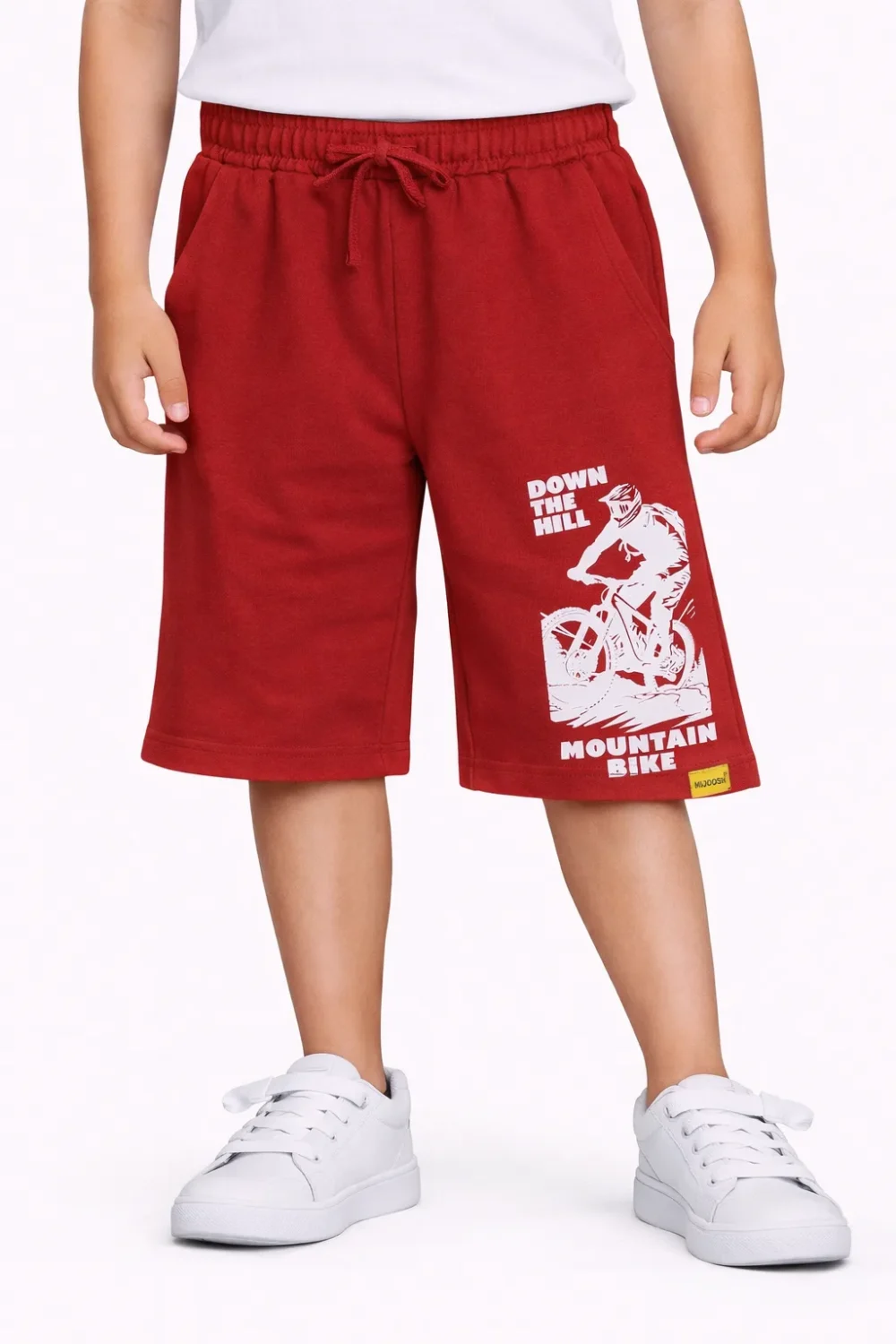 Boys Cotton Shorts | Mountain Bike | Winery Red | 7-14Y